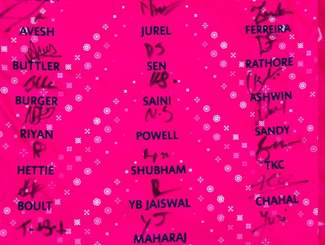 Rajasthan Royals 2024 Squad Signed Jersey